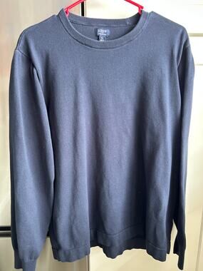 J Crew Mens XL Navy 100% cotton sweater
